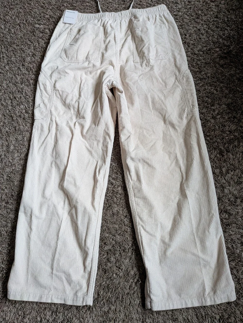 NWT Jordan Ivory Corduroy Cotton Chicago Cargo Pants Men's L